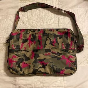 Lug Delta laptop bag in camo orchid.